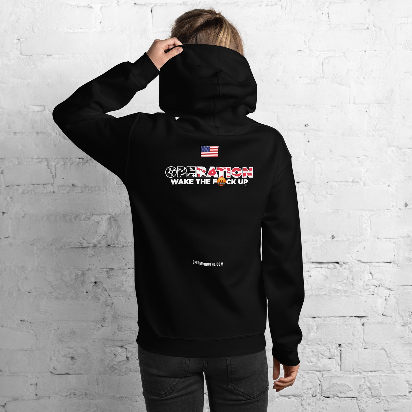 Operation WTFU Logo Hoodie (Black/White)