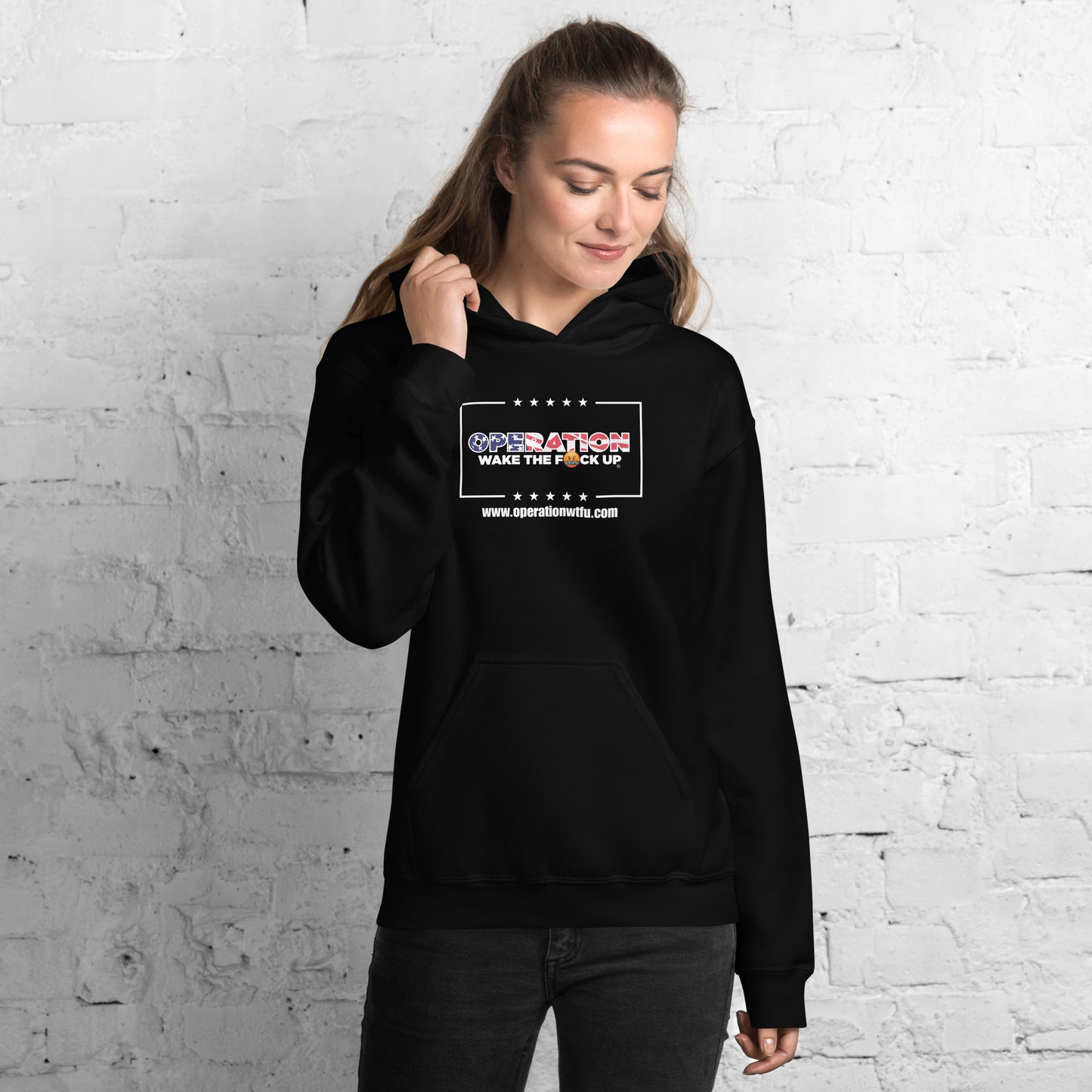 Operation WTFU Logo Hoodie (Black/White)