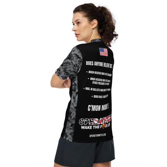 Operation WTFU Camo Jersey - Grey Camo with White Text