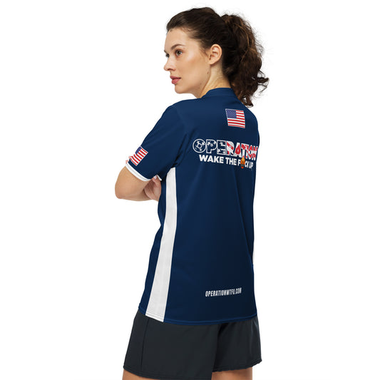 Operation WTFU Signature Jersey - Navy with Navy Collar and Logo Back