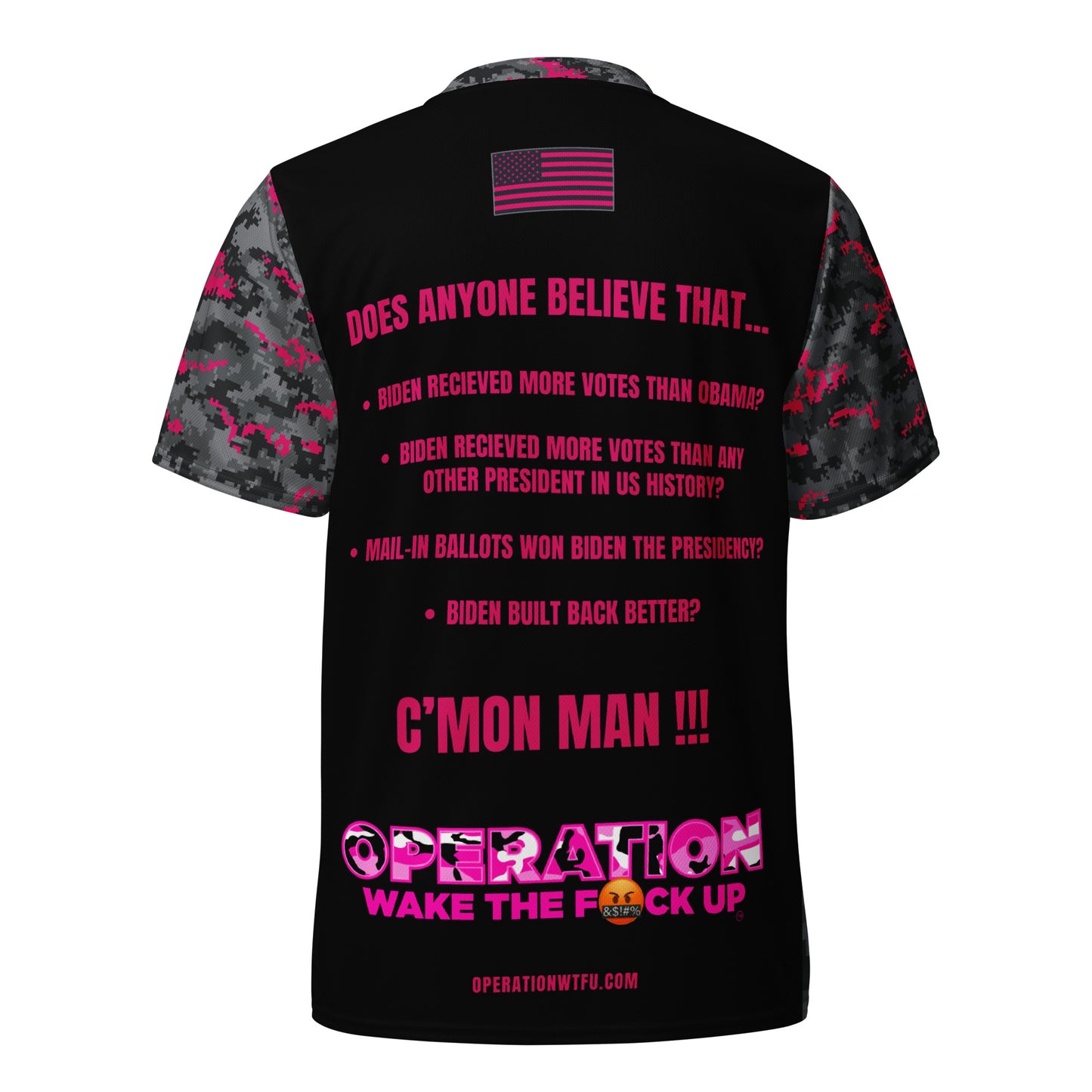 Operation WTFU Camo Jersey - Pink Camo with Pink Text Back