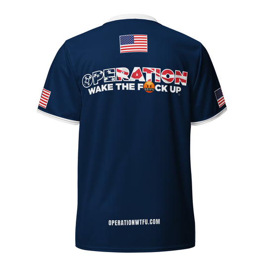 Operation WTFU Jersey with Logo Back (Navy/White)