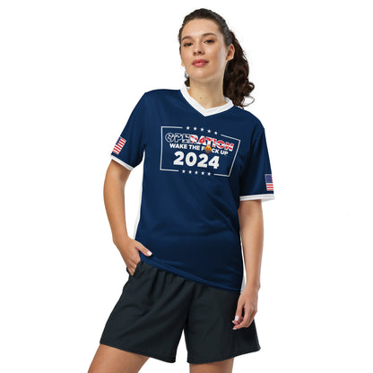 Operation WTFU Signature Jersey - Navy with White Collar and Logo Back