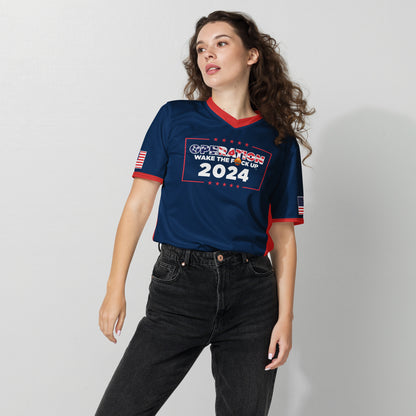Operation WTFU Signature Jersey - Navy with Red Collar and Text Back