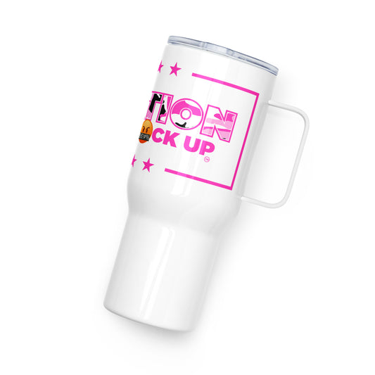 Travel mug with handle