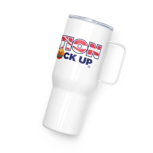 Travel mug with handle