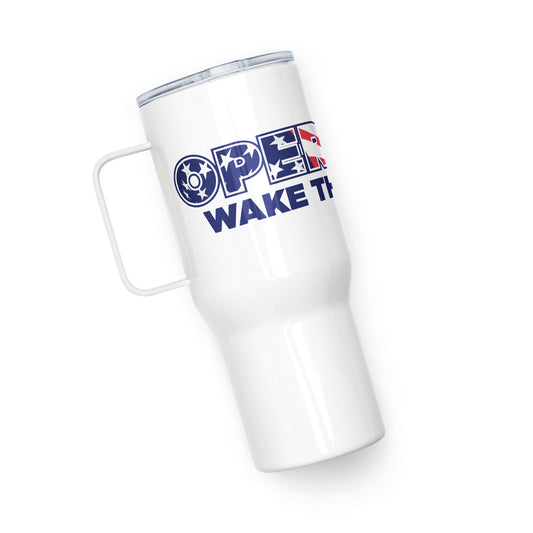 Travel mug with handle