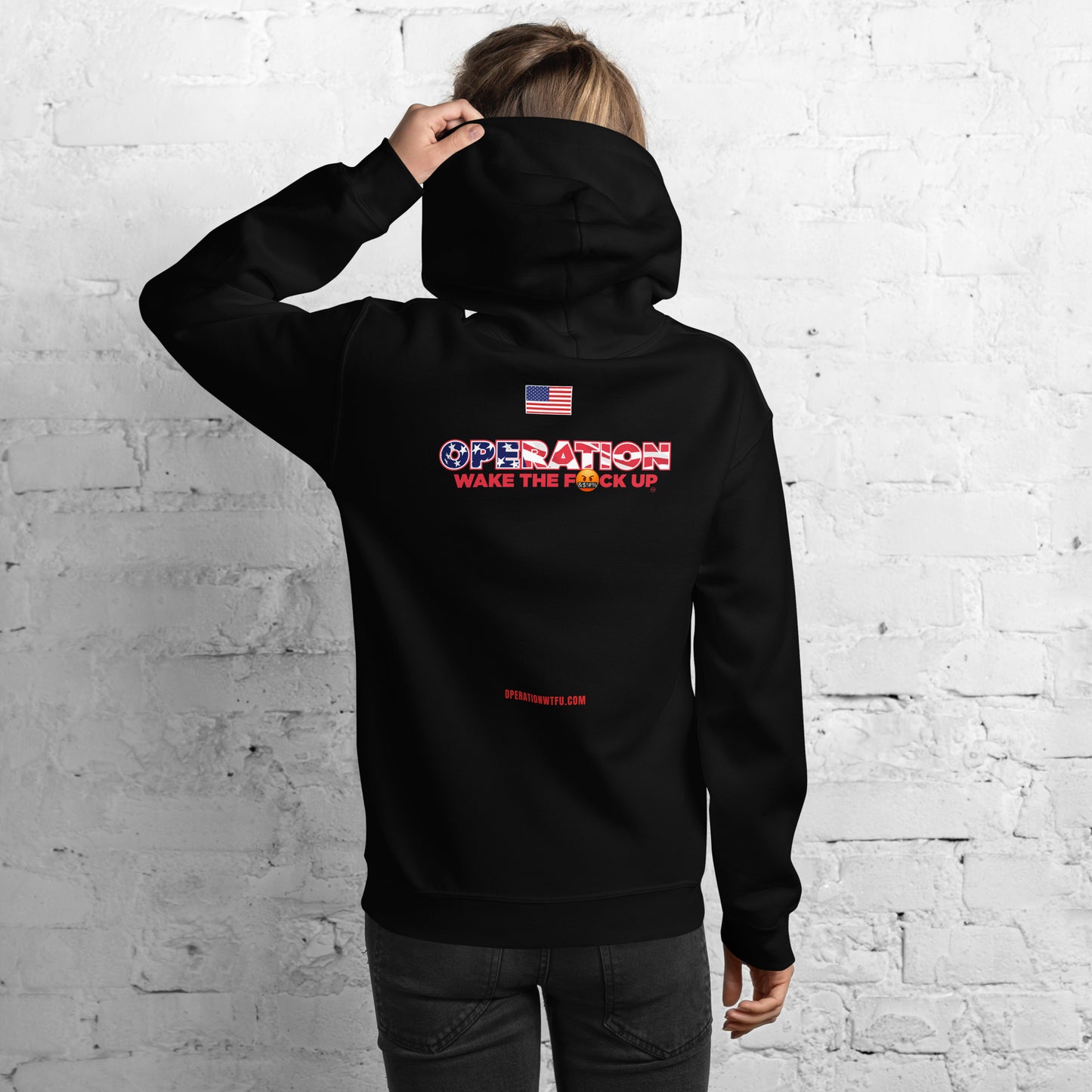 Operation WTFU Logo Hoodie (Navy/Red)