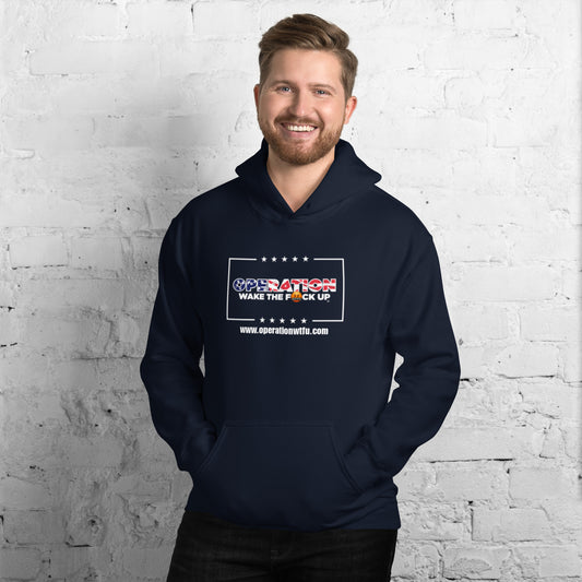 Operation WTFU Hoodie with C'Mon Man!!! Back (Navy/White)