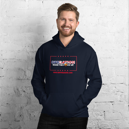 Operation WTFU Hoodie with C'Mon Man!!! Back (Navy/Red)