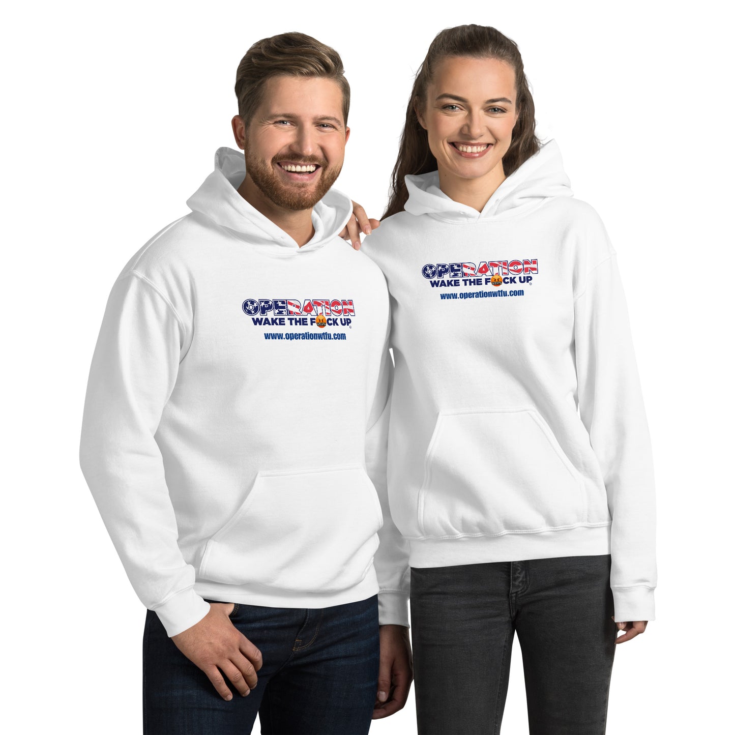 Operation WTFU Logo Hoodie (White/Navy)