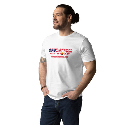 Men's Logo T-Shirt with C'Mon Man!!! Back (White/Red)