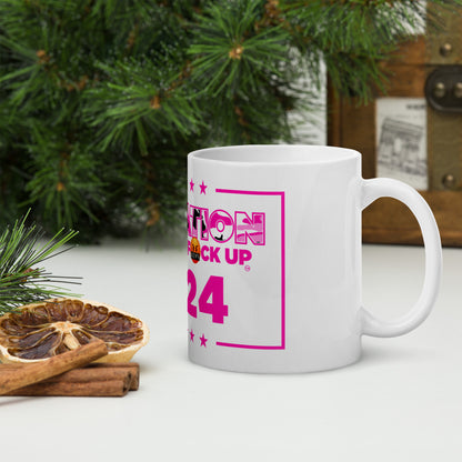 White glossy mug